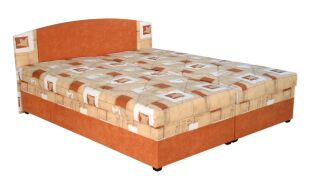 KARIN čalouněná postel, 180x200, oranžová