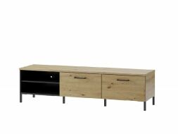 LAKI 25 (LUKAS 25) - TV STOLEK - 2 výklopné dvířka - dub artisan / černý mat LAKI 25 (LUKAS 25) - TV STOLEK - 2 výklopné dvířka - dub artisan / černý mat