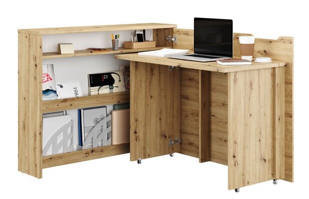 Rozkládací psací stůl pravý REBECCA dub artisan Rozkládací psací stůl pravý REBECCA dub artisan
