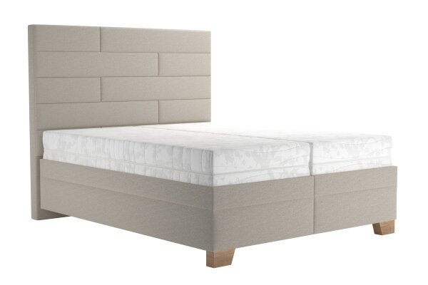 ESTELL čalouněná postel, 160x200, Béžová