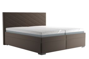 BRUNO čalouněná postel, 180x200, Hnědá