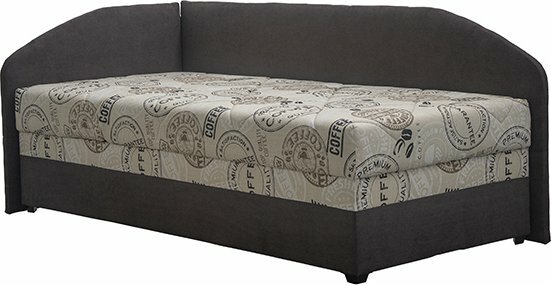 rohová válenda TURI S ČELY, 90x200, coffee, Levá rohová válenda TURI S ČELY, 90x200, coffee, Levá