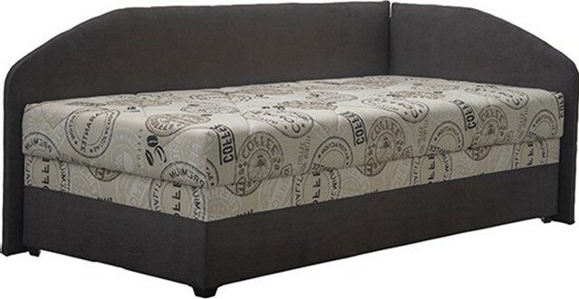 rohová válenda TURI S ČELY, 90x200, coffee, Pravá rohová válenda TURI S ČELY, 90x200, coffee, Pravá