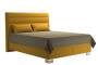 manželská vysoká postel rita 180x200 včetně matrací, Alfa gold/ přehoz Nero beige