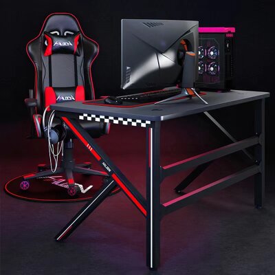 herní stůl GAMER 1 černý/červený herní stůl GAMER 1 černý/červený