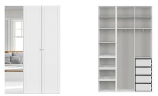 skř. FLEX (š. 150) ZESTAW 23 bílá/zrcadlo skř. FLEX (š. 150) ZESTAW 23 bílá/zrcadlo