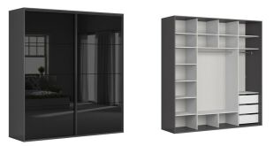 skř. FLEX (š. 220) ZESTAW 126 grafit/černý lesk skř. FLEX (š. 220) ZESTAW 126 grafit/černý lesk