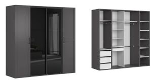 skř. FLEX (š. 220) ZESTAW 139 grafit/černý lesk skř. FLEX (š. 220) ZESTAW 139 grafit/černý lesk