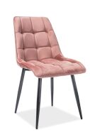 TRENDYCHIC VELVET - jídelní židle látka růžová antická BLUVEL 52/noha černý mat kov (CHICVCRA52) (S) (K150-E) TRENDYCHIC VELVET - jídelní židle látka růžová antická BLUVEL 52/noha černý mat kov (CHICVCRA52) (S) (K150-E)