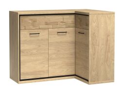 Komoda rohová PILETAS M-15 dub hickory pravá Komoda rohová PILETAS M-15 dub hickory pravá