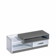 TRUFEL 10- Tv stolek 120 (Trafiko 10) - bílá/šedá (DO) (K150-Z) TRUFEL 10- Tv stolek 120 (Trafiko 10) - bílá/šedá (DO) (K150-Z)