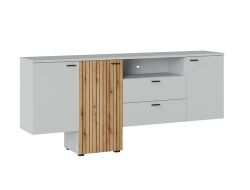 ALVERO K01 - KOMODA 3D2S - lamino šedá light/PVC dub coast evoke (AlvernoALVK01=3BALÍKY) (W) (K150) NOVINKA ALVERO K01 - KOMODA 3D2S - lamino šedá light/PVC dub coast evoke (AlvernoALVK01=3BALÍKY) (W) (K150) NOVINKA