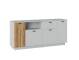 KOMODA 4D1S ALVERO K03 - lamino šedá light/PVC dub coast evoke