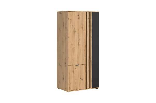 šatní skříň VABRES SZF3D - dub artisan/černá1