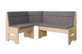 DENIS (DECO) - ROHOVÁ LAVICE -UNI- lamino DUB SONOMA(bardolino)/látka SS21 ŠEDÁ (1balík) kolekce 