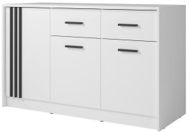 Komoda velká CD-24, BÍLÁ/BLACK