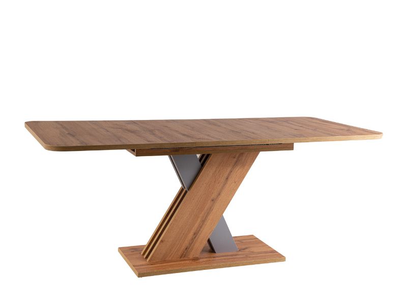 EXEL - jídelní stůl rozkládací lamino Dub wotan/ šedá (EXELDWS140) (S) (K150-Z) - 1