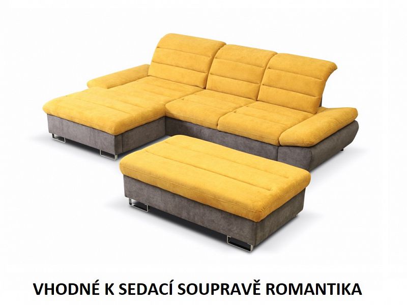 ROMANTIKA (ROMA) - TABURET- korpus Power 15/sedák Power 16 šedá/hořčicová - kolekce - (ST) ROMANTIKA (ROMA) - TABURET- korpus Power 15/sedák Power 16 šedá/hořčicová - kolekce - (ST)
