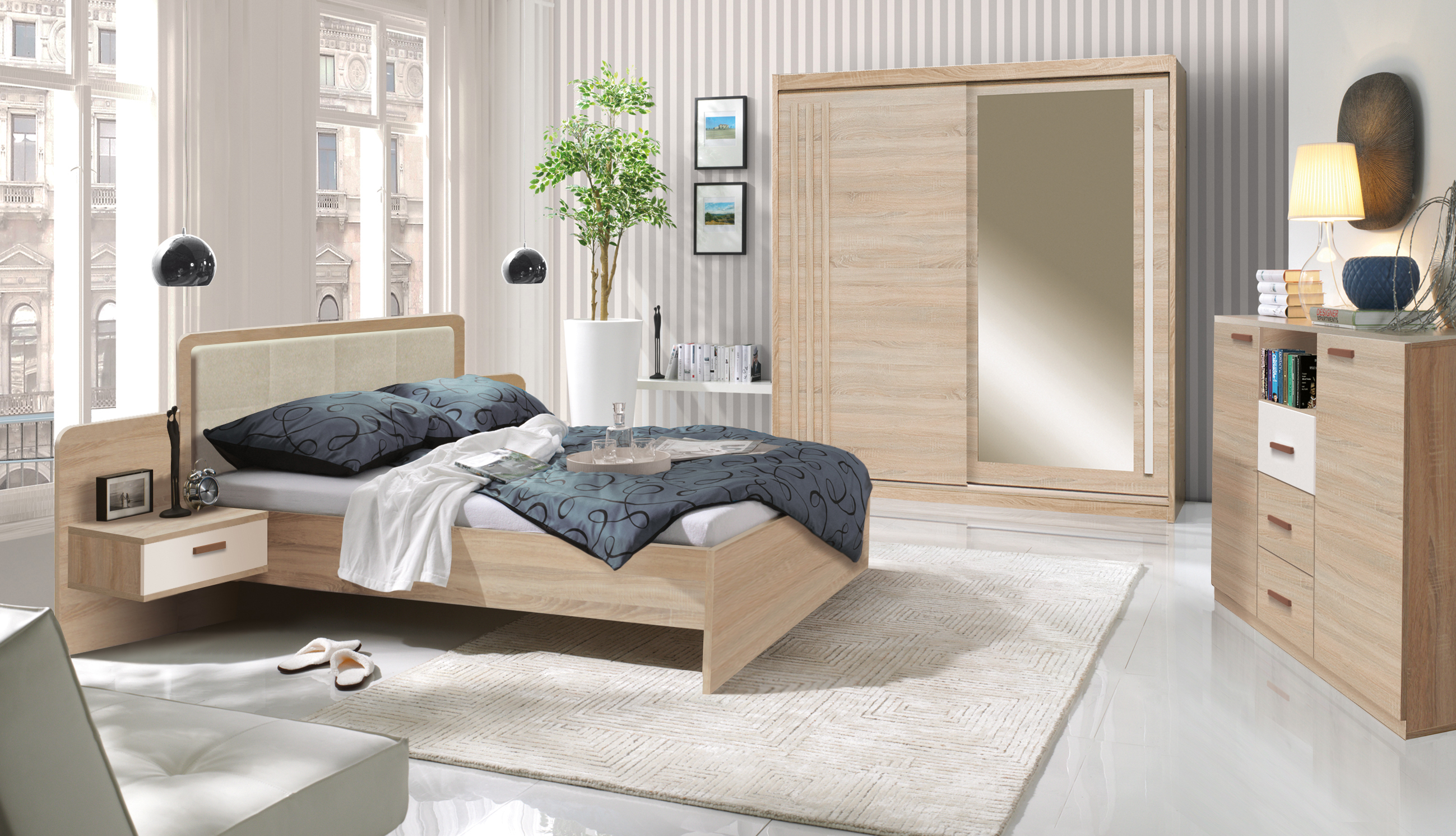 Postel ENIGMA 160x200, Dub Sonoma - 1