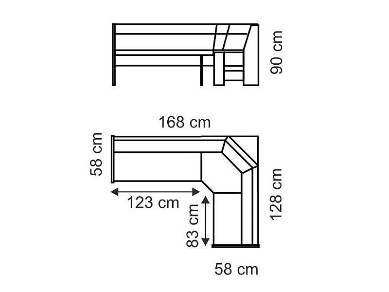 Jídelní lavice GUNN BUK/PW 23 - 3