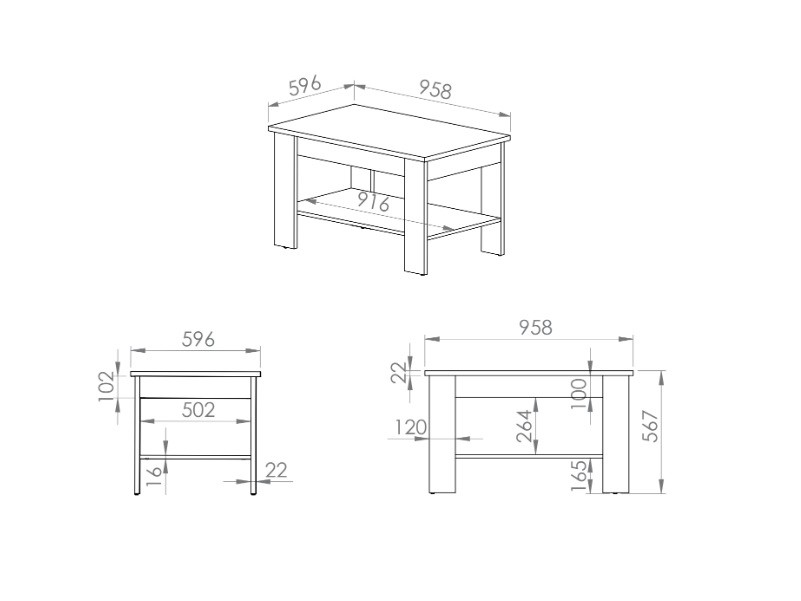 ALVIN 13 -konferenční stolek,lamino Dub artisan, (ML) (ARTIS13=1BALÍK) (K150)NOVINKA - 2