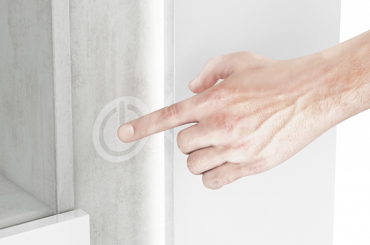 LAMIA 03P -vitrína 1D1W, lamino, beton/bílá lesk/bílá lesk MDF (ML) (LUMENS03P=2BALÍKY) (K150)NOVINKA - 3 LAMIA 03P -vitrína 1D1W, lamino, beton/bílá lesk/bílá lesk MDF (ML) (LUMENS03P=2BALÍKY) (K150)NOVINKA - 3