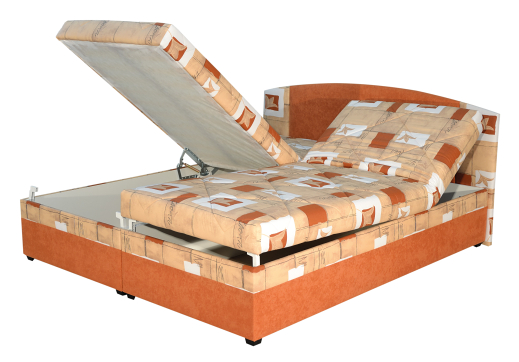 KARIN čalouněná postel, 180x200, oranžová - 2