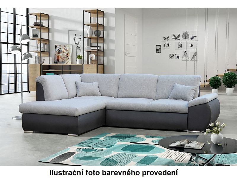CARO  Pravá - sedací souprava korpus SVĚTLE ŠEDÁ/TMAVĚ ŠEDÁ Alfa 17/16 (FE) kolekce - 