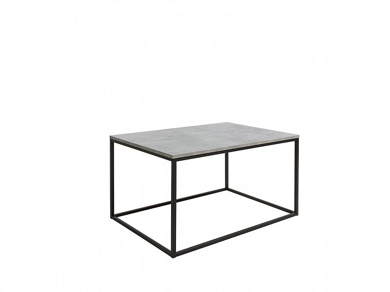 stolek AROZ LAW/100 beton chicago světle šedý/černý kovový rám - 1