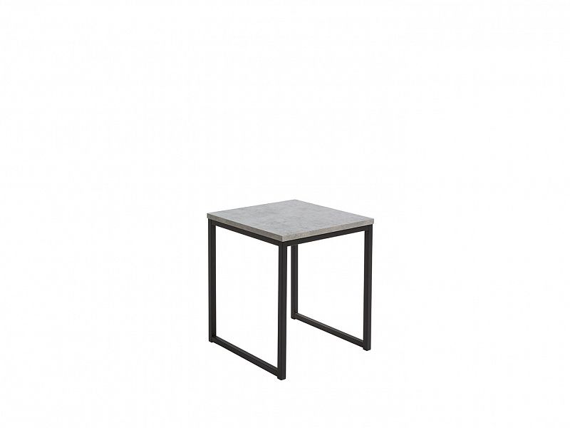 stolek AROZ LAW/40 beton chicago světle šedý/černý kovový rám - 1