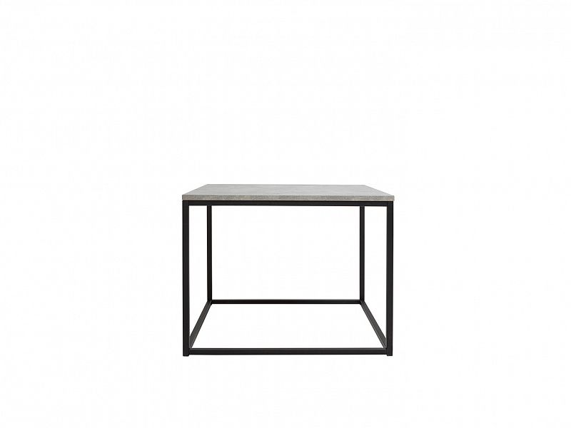stolek AROZ LAW/69 beton chicago světle šedý/černý kovový rám - 1