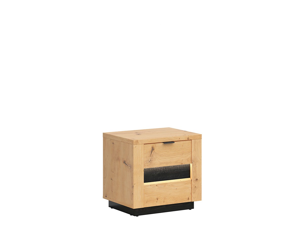 OSTIA KOM2S dub artisan/černý lesk - 1
