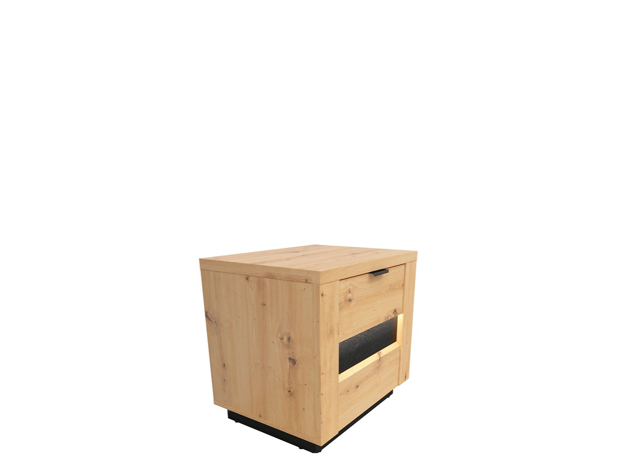 OSTIA KOM2S dub artisan/černý lesk - 3