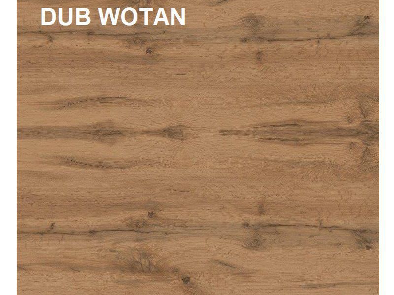 HOLTEN Komoda KOM2D bílá/dub wotan/bílý lesk - 5