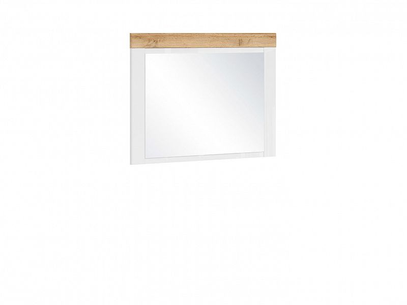 HOLTEN LUS (zrcadlo) bílá/dub wotan/bílý lesk - 1