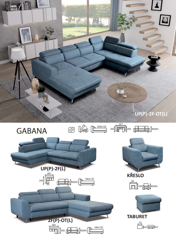 Sedací souprava GABANA ve tvaru U - 4