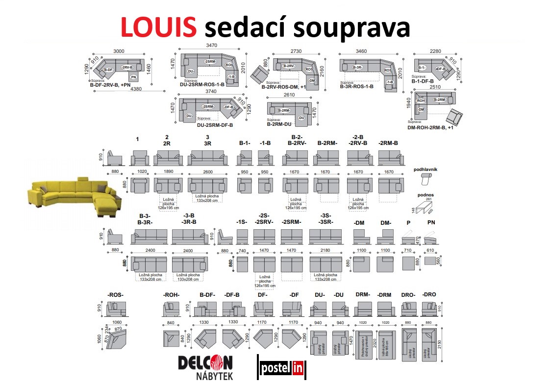 Sedací souprava LOUIS - 11