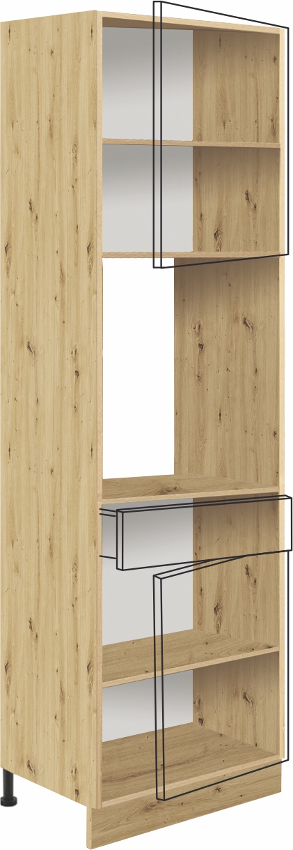 Vysoká skříňka pro troubu INF-19D Latte/Wood - 1 Vysoká skříňka pro troubu INF-19D Latte/Wood - 1
