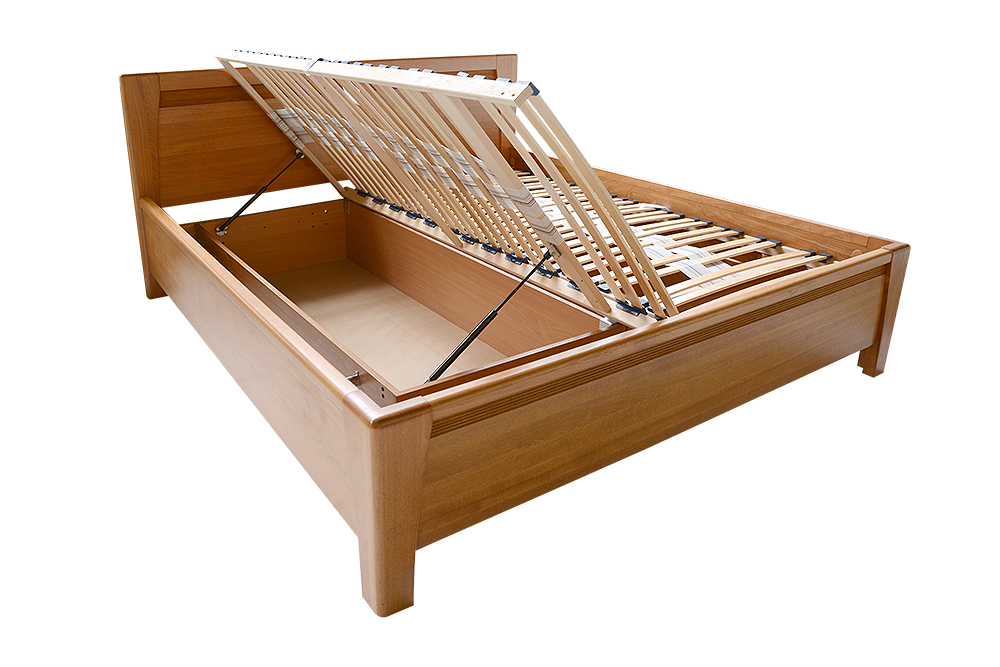 LORA dřevěná buková postel - 1