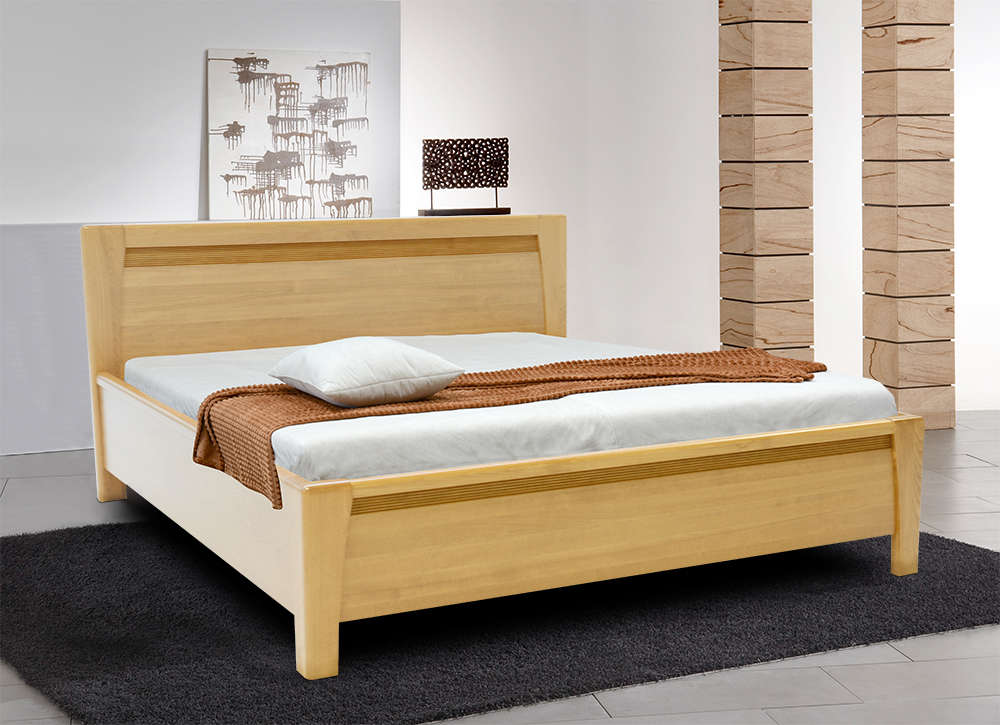 LORA dřevěná buková postel - 6