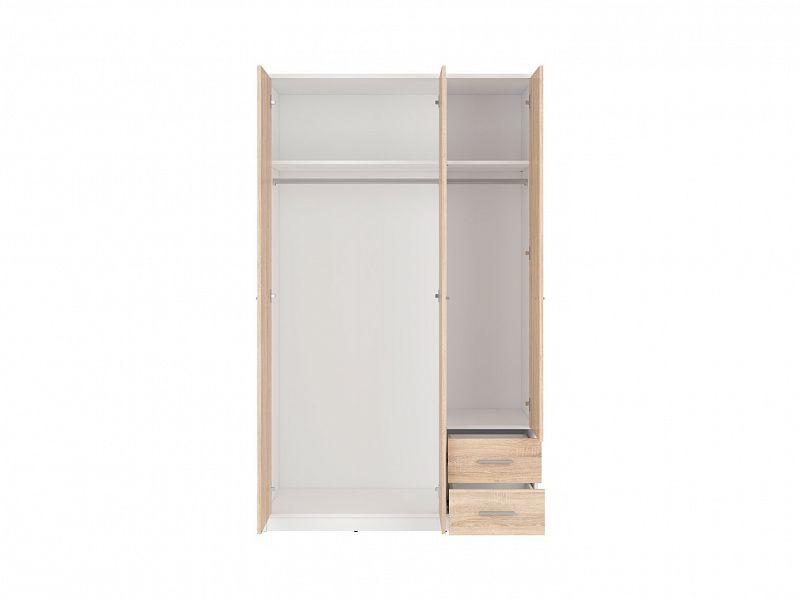 NEPO PLUS SZF3D2S bílá/dub sonoma - 2