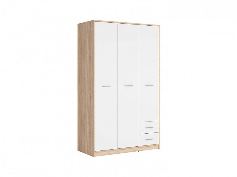 NEPO PLUS šatní skříň SZF3D2S dub sonoma/bílá - 1