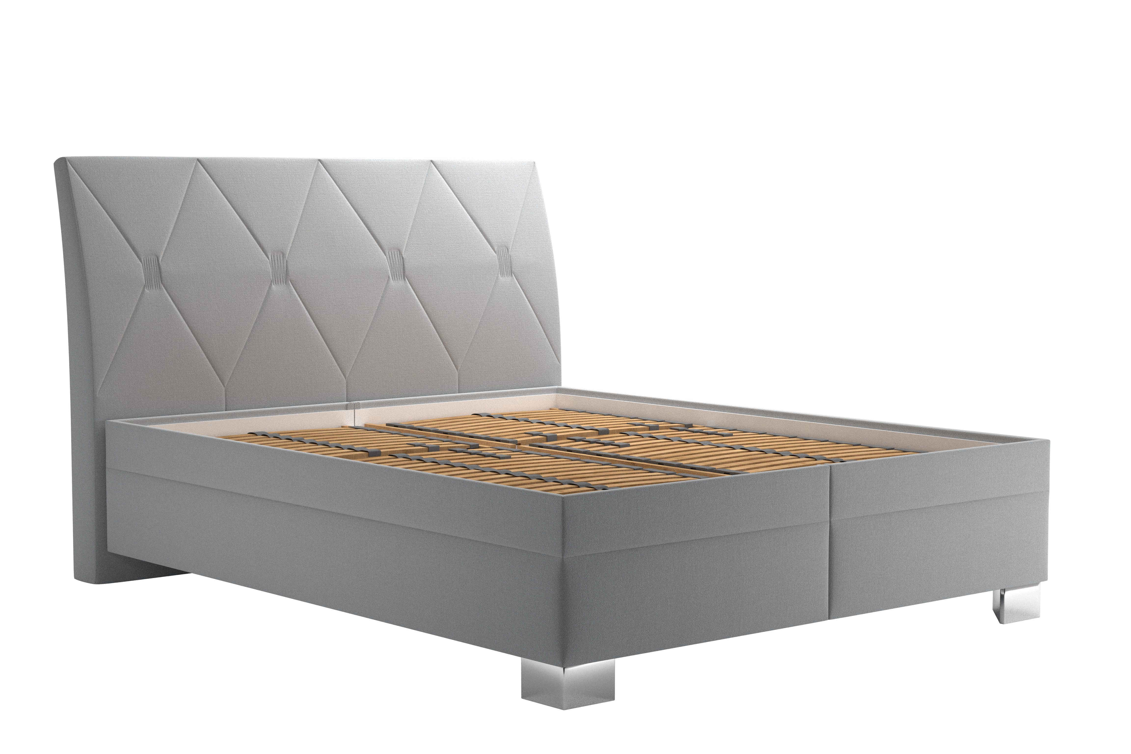TIFFANY čalouněná postel, 160x200, světle šedá - 1