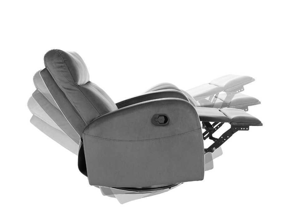 relaxační křeslo mechanické otočné a houpací OLIMPUS - šedá1 - 2