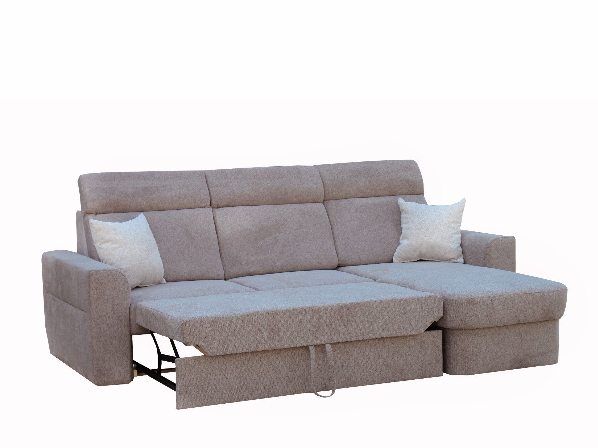 PALMARA NEW Levá -sedací souprava, látka  Diosa 19 hnědá/ polštáře 11 béžová (FE) kolekce - 