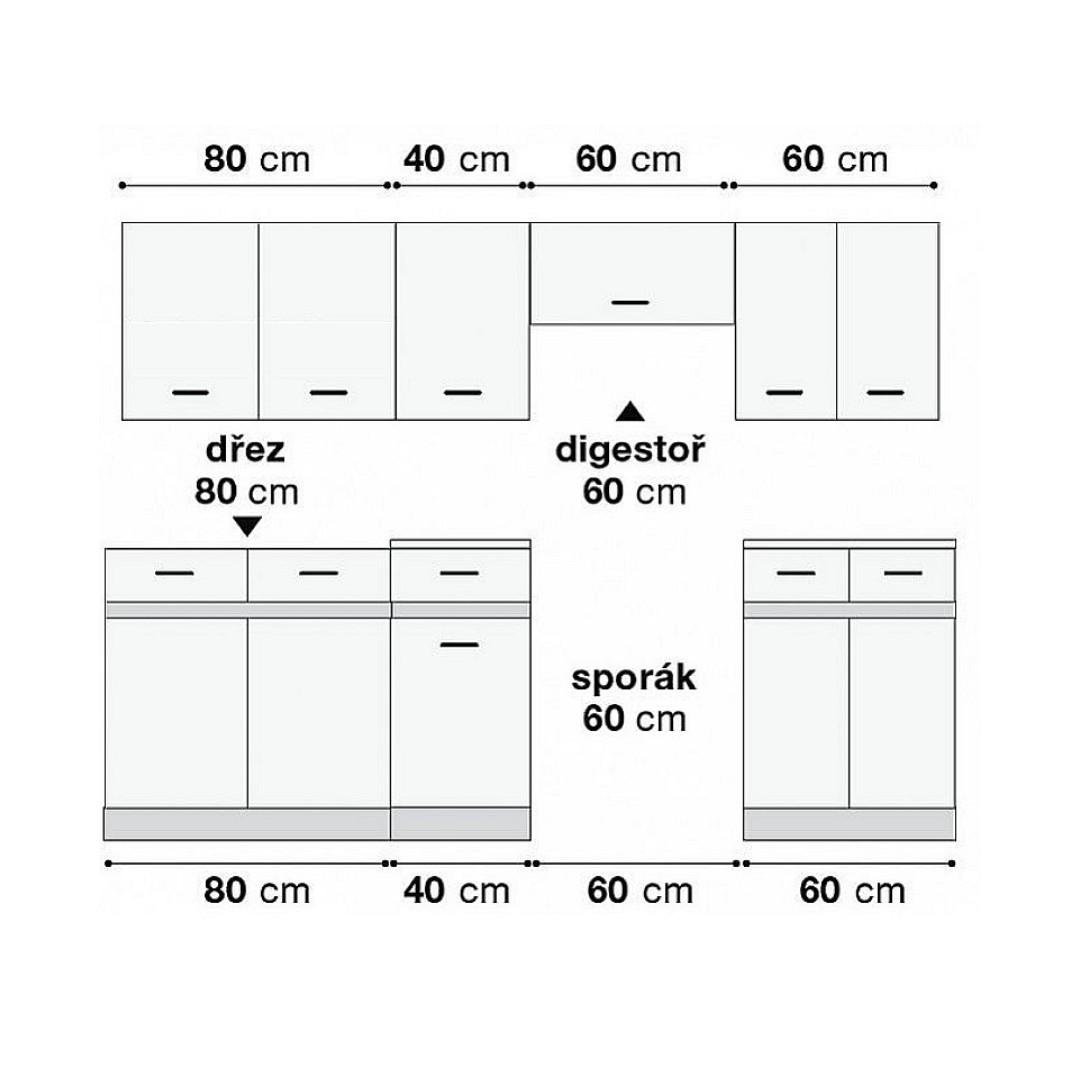 kuch.JUNONA MODUL VERZE2 BBL TAFLA 2,4 (BI/JSZP) bílá/světle šedý lesk (BEZ PRAC. DESKY) SUPERAKCE - 1