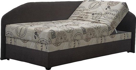 rohová válenda TURI S ČELY, 90x200, coffee, Pravá - 1 rohová válenda TURI S ČELY, 90x200, coffee, Pravá - 1
