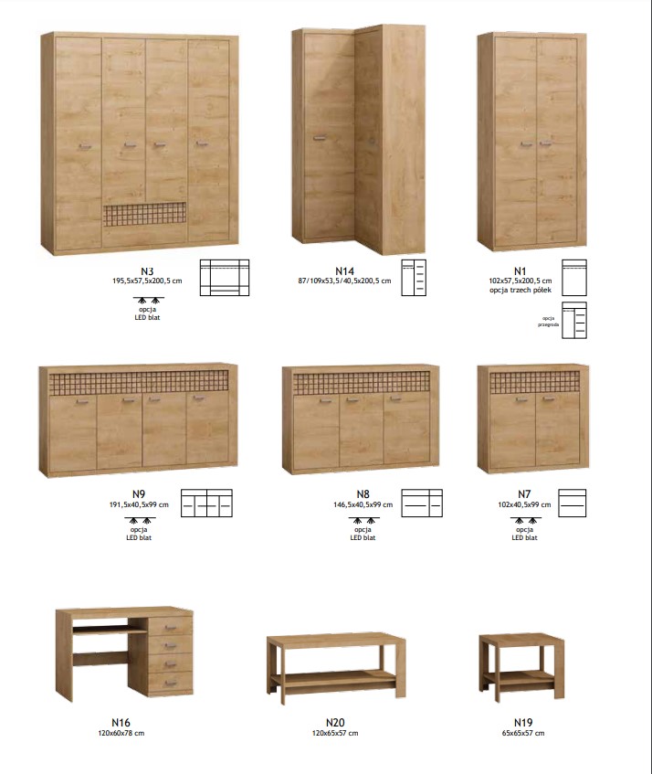 Zrcadlo NATURAL N10 dub ribbeck - 3