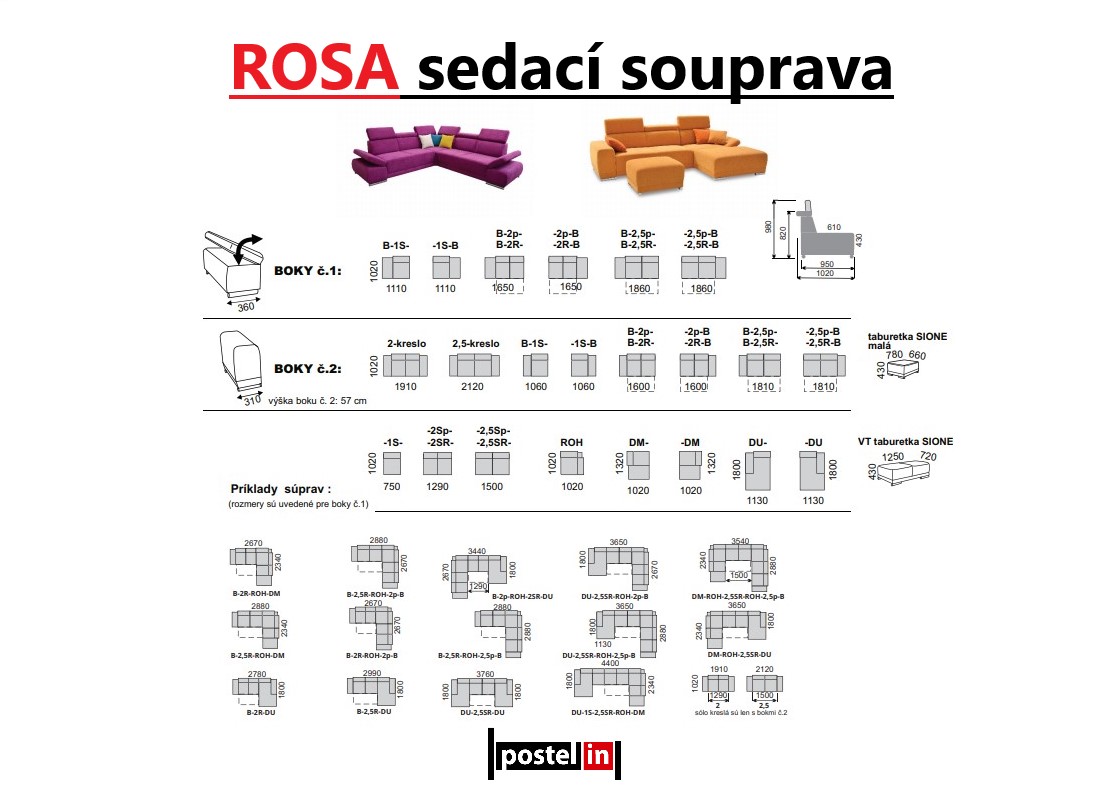 Sedací souprava ROSA - 7