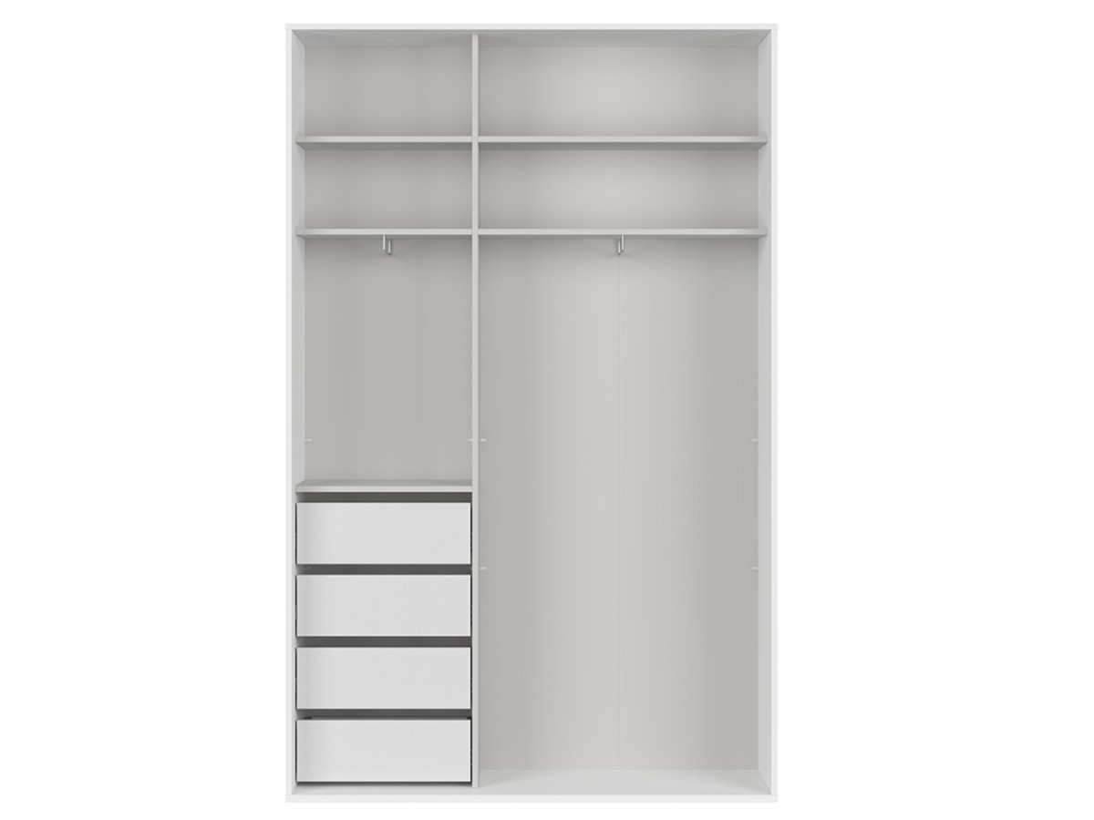 Vysoká šatní skříň FLEX (š. 150) 19 bílá - 2 Vysoká šatní skříň FLEX (š. 150) 19 bílá - 2